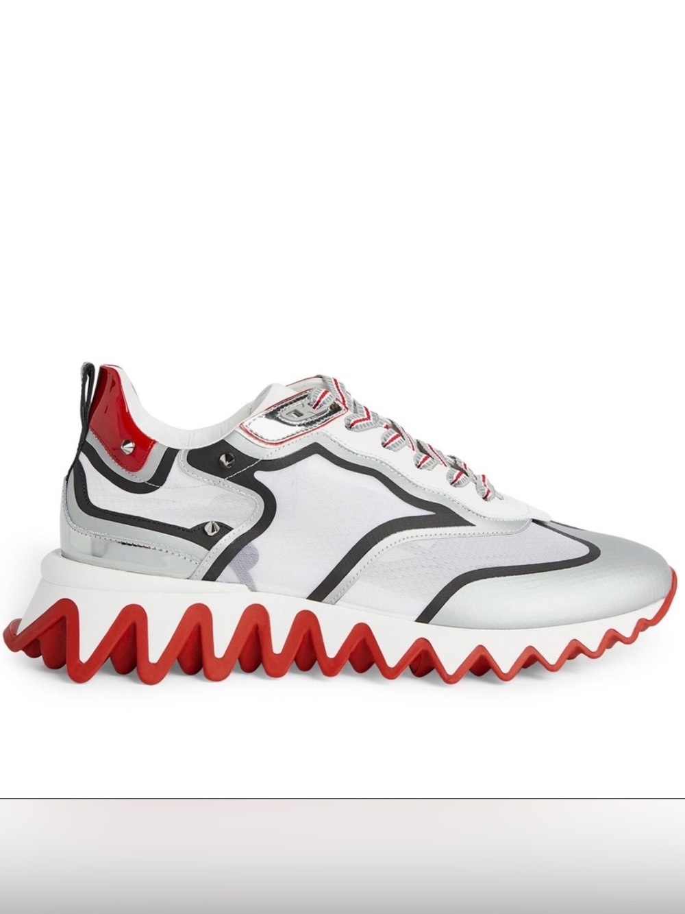 Size EU 42 - Christian Louboutin Sharkina Leather Sneakers in Metallic